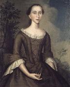 Joseph Badger Mrs John Haskins oil painting artist